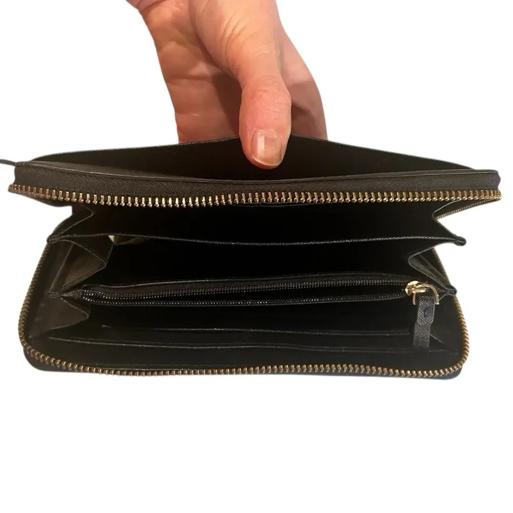 Kate Spade New York Black Continental Large Zip Wallet